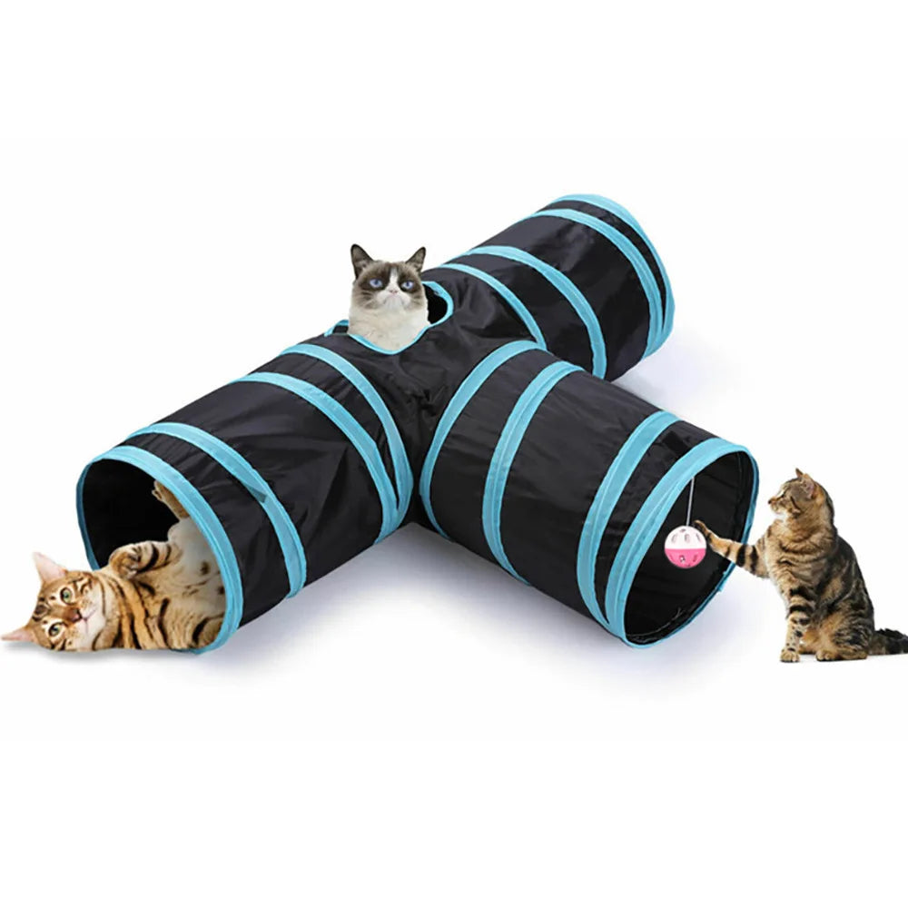 Foldable Cat Tunnel Toy | Collapsible Play Tunnel for Cats & Kittens