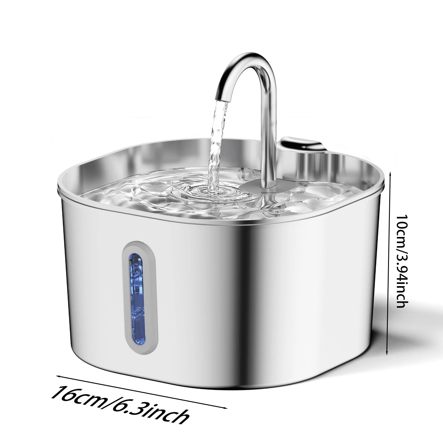 Stainless Steel Pet Water Fountain | Automatic Filtered Drinking Fountain for Cats & Dogs