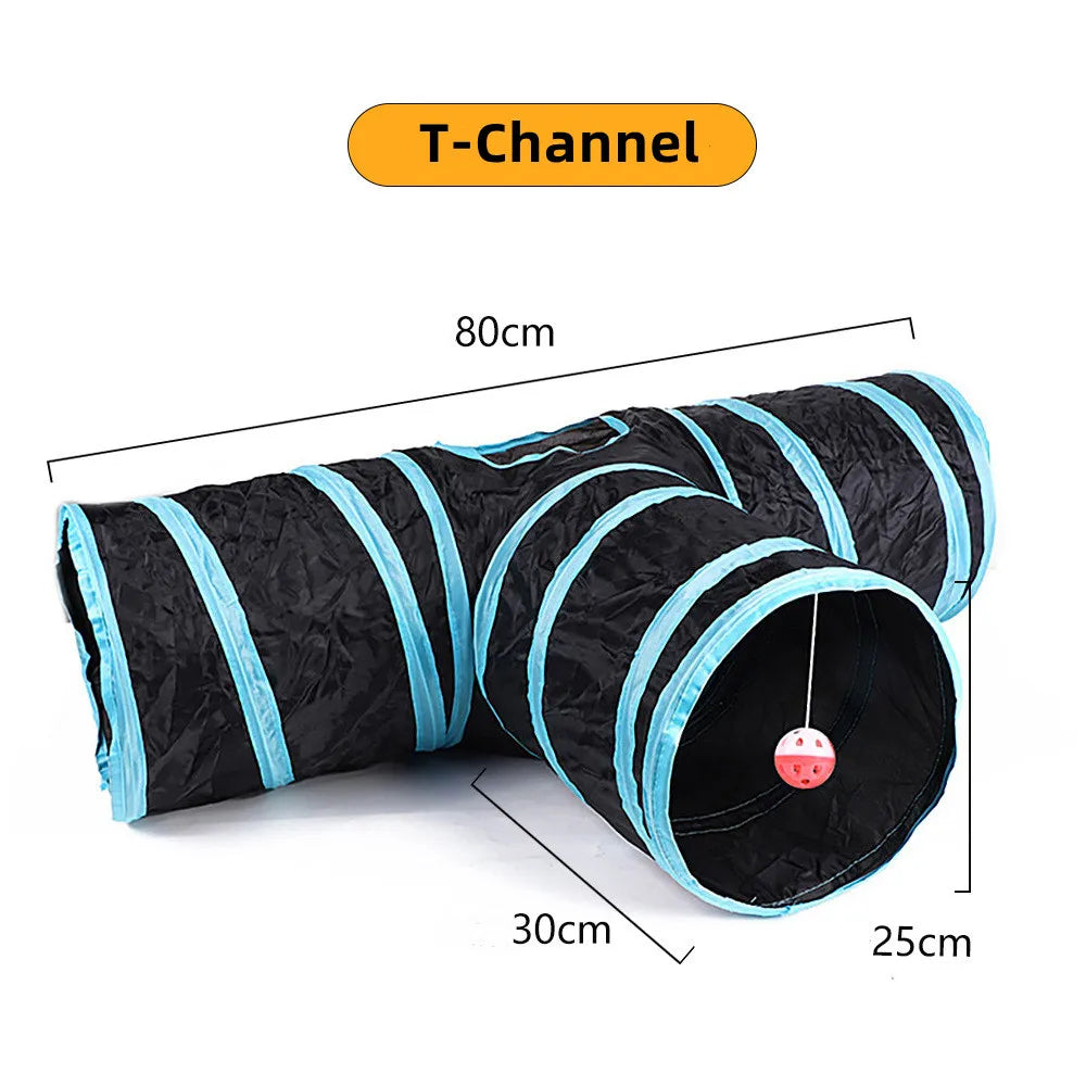 Foldable Cat Tunnel Toy | Collapsible Play Tunnel for Cats & Kittens