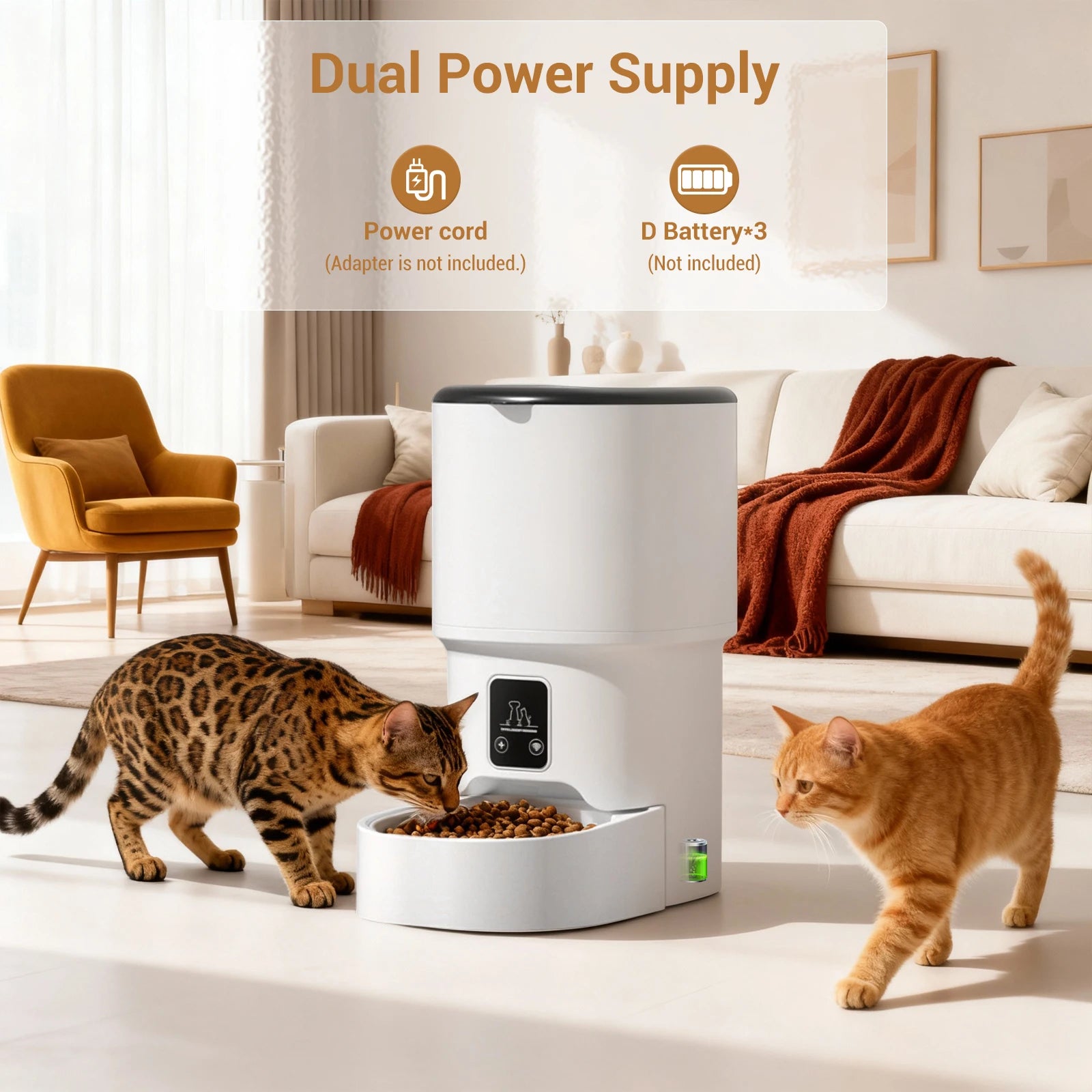 Programmable Automatic Pet Feeder | 4L Timer & Portion Control for Cats & Dogs