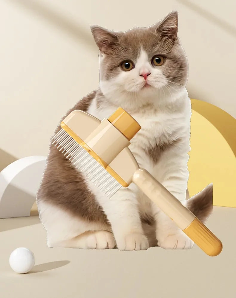Self-Cleaning Pet Grooming Brush | One-Click Hair Removal for Dogs & Cats