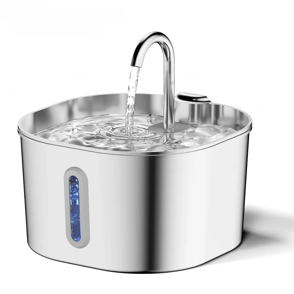 Stainless Steel Pet Water Fountain | Automatic Filtered Drinking Fountain for Cats & Dogs