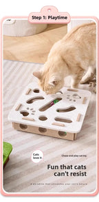 Interactive Cat Puzzle Box Toy | Felt Exercise & Entertainment for Indoor Cats