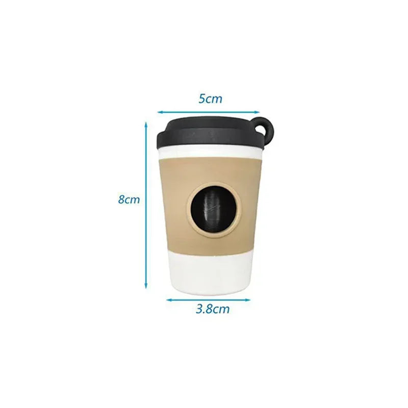 Portable Dog Poop Bag Dispenser | Coffee Cup Design for Dog Walking