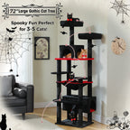 Large Multi-Level Cat Tree Tower | Indoor Cat Condo with Hammock & Scratching Posts