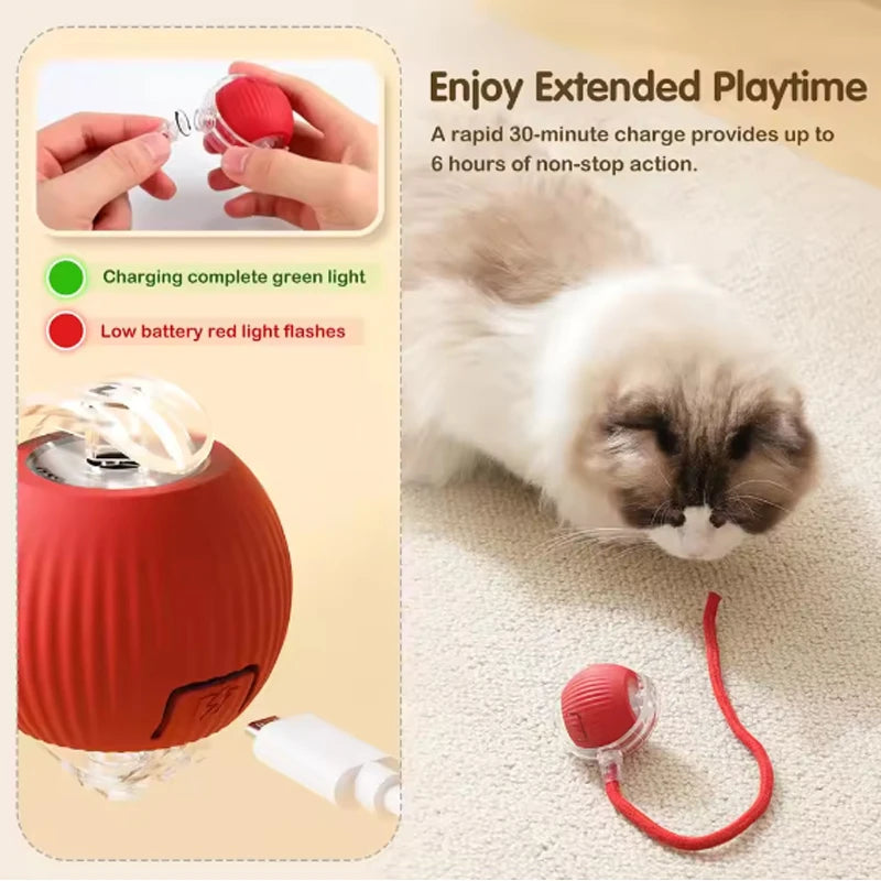 Interactive Smart Cat Ball Toy | Self-Moving Rolling Ball for Cats & Kittens