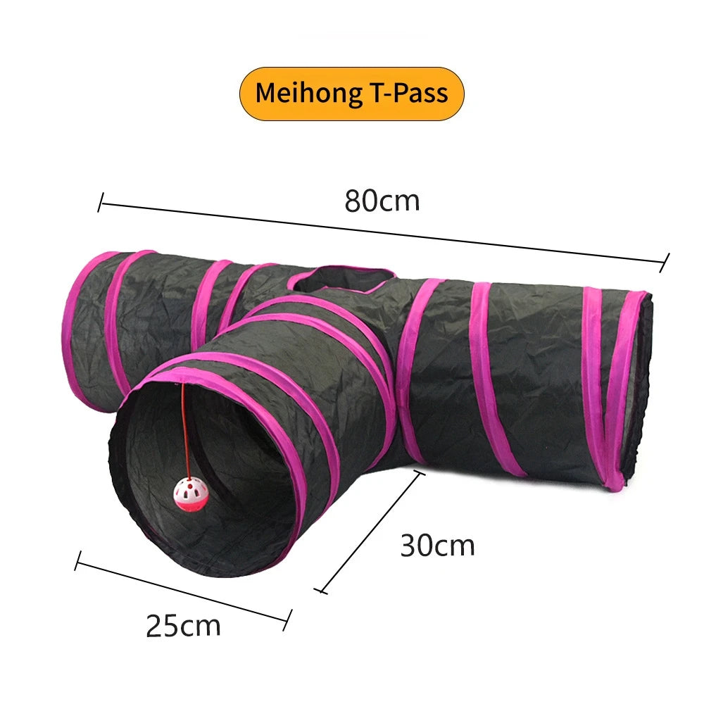 Foldable Cat Tunnel Toy | Collapsible Play Tunnel for Cats & Kittens