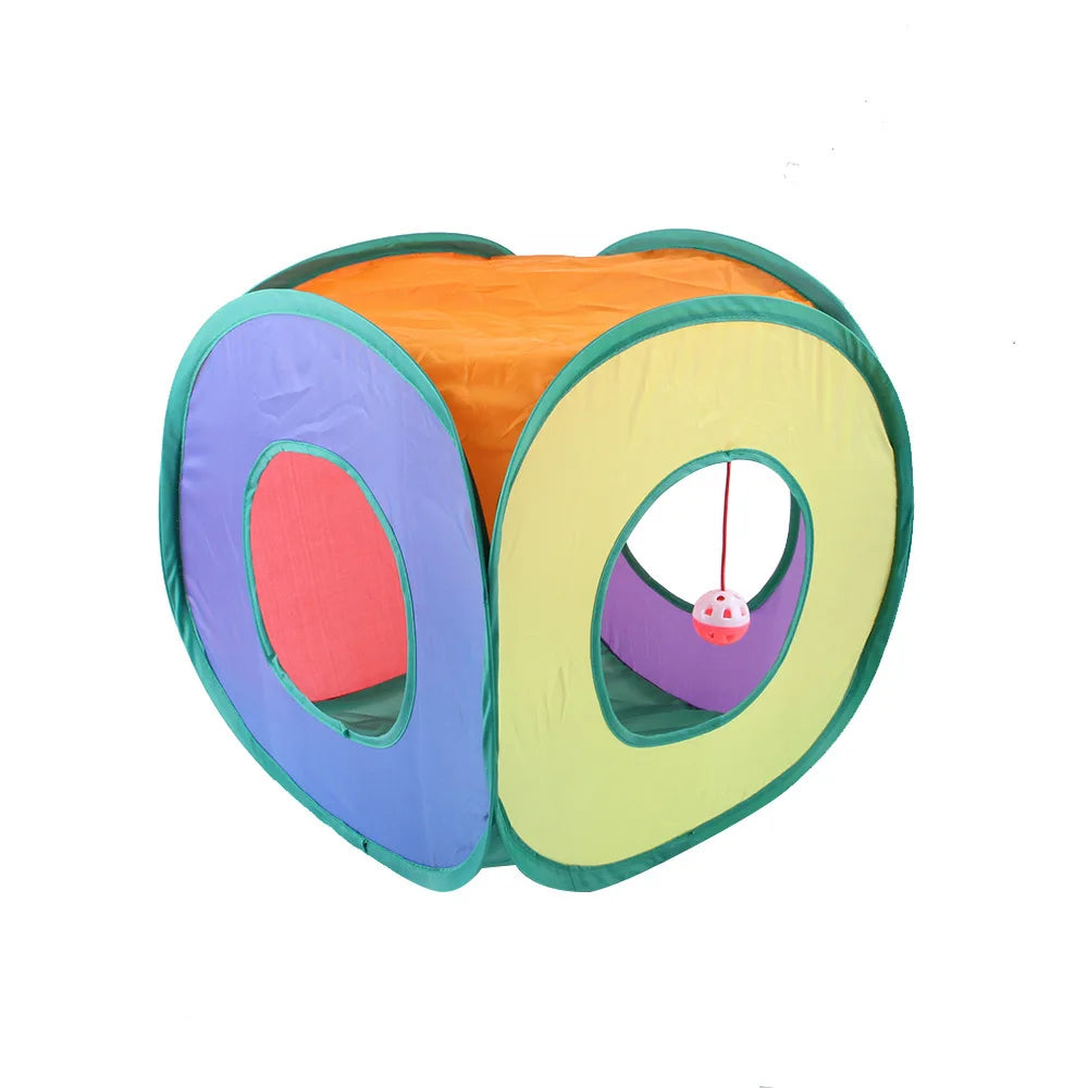 Foldable Cat Tunnel Toy | Collapsible Play Tunnel for Cats & Kittens