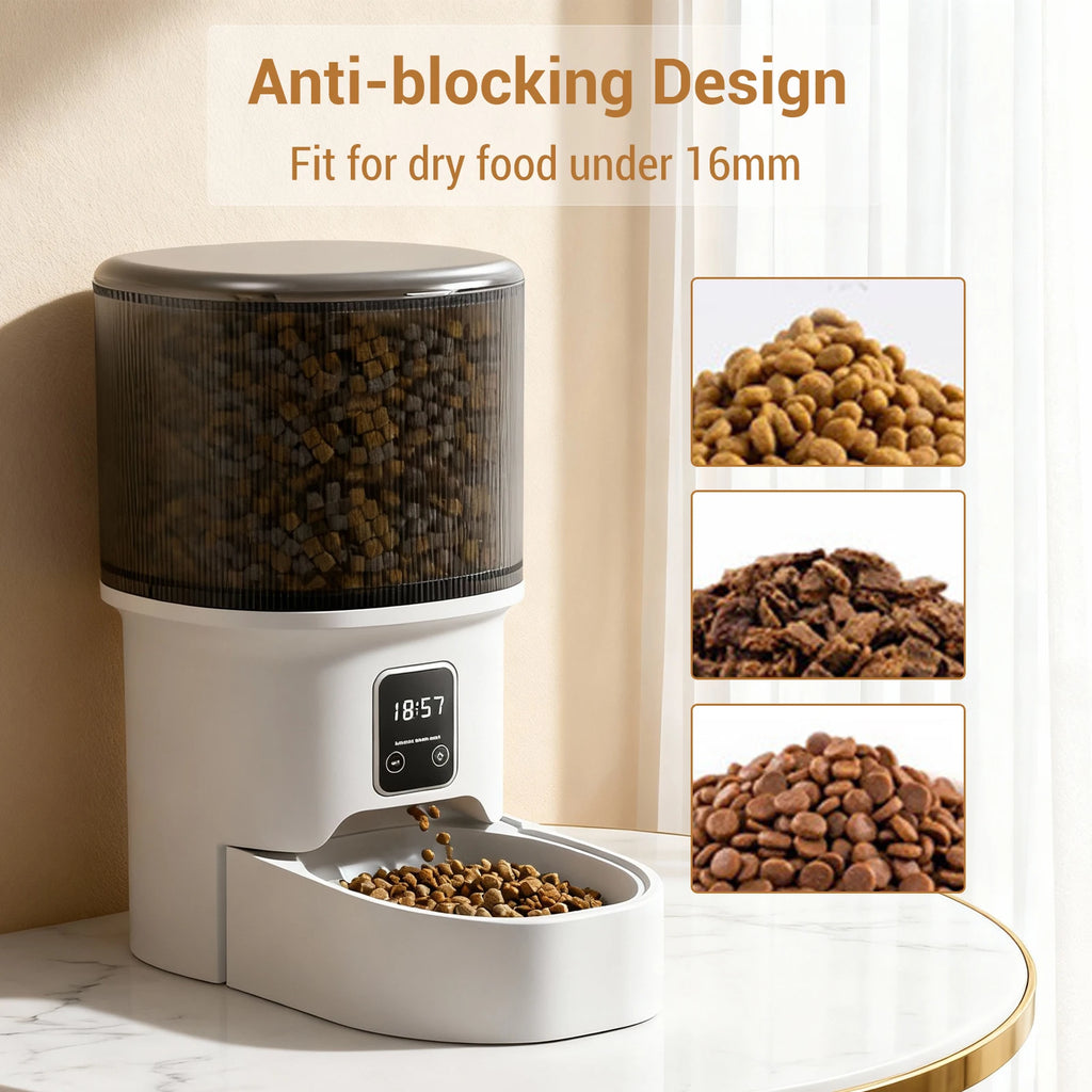 Programmable Automatic Pet Feeder | 4L Timer & Portion Control for Cats & Dogs