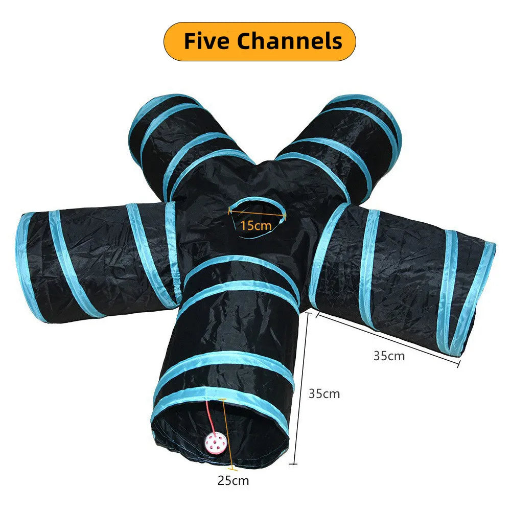 Foldable Cat Tunnel Toy | Collapsible Play Tunnel for Cats & Kittens