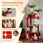 Large Multi-Level Cat Tree Tower | Indoor Cat Condo with Hammock & Scratching Posts