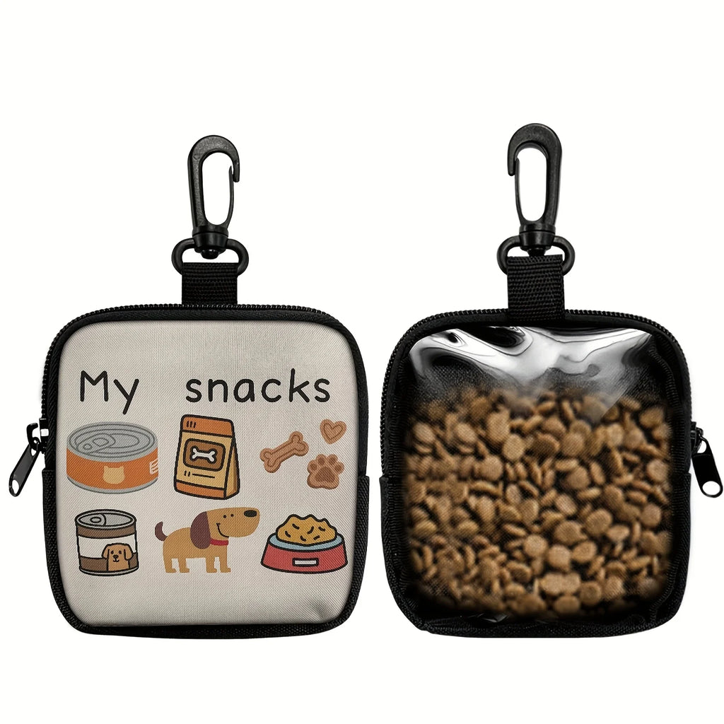 Dog Treat Training Bag | Portable Pouch with Hook & Zipper for Dog Walking