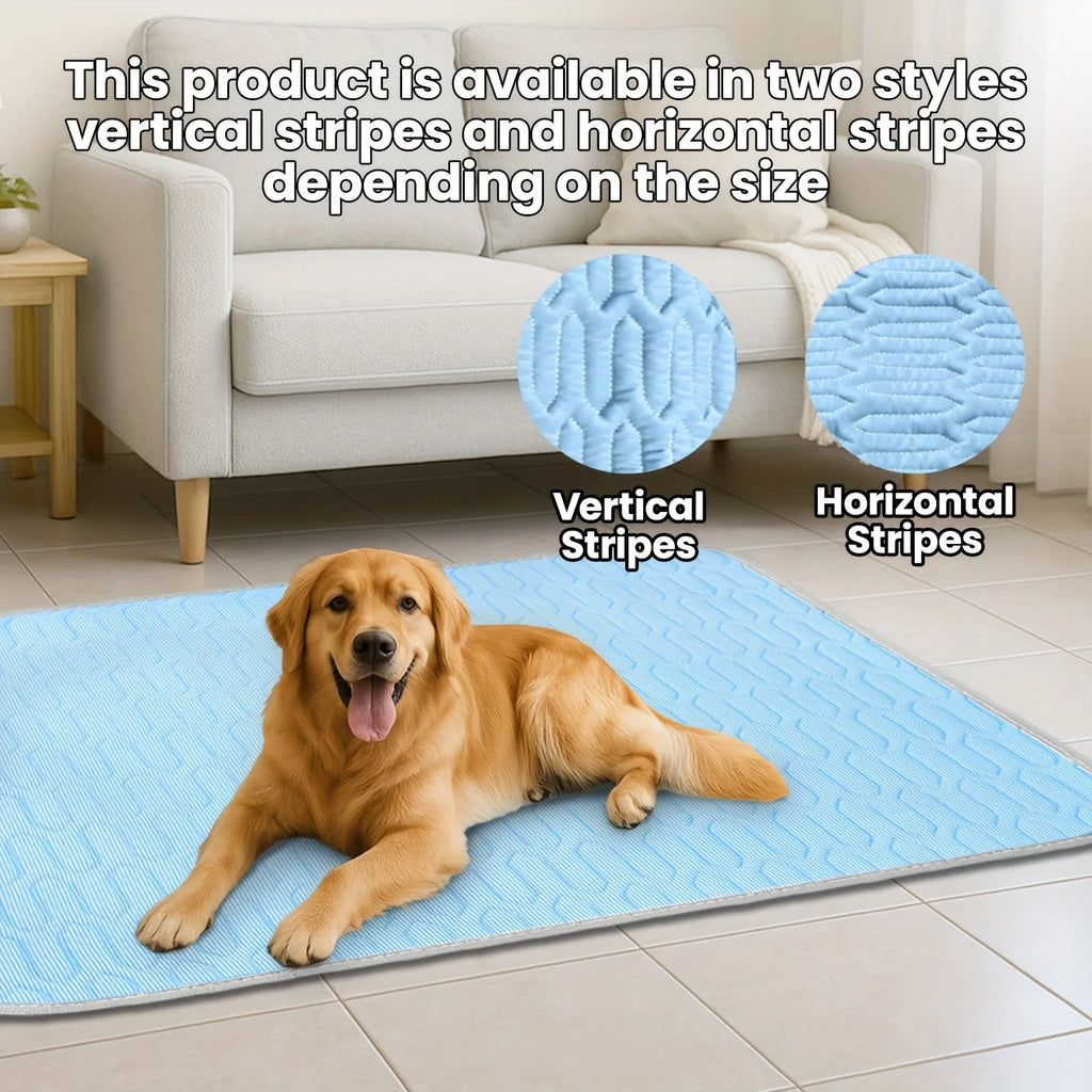 Premium Self-Cooling Ice Silk Pet Mat | Dogs & Cats Summer Cooling Pad