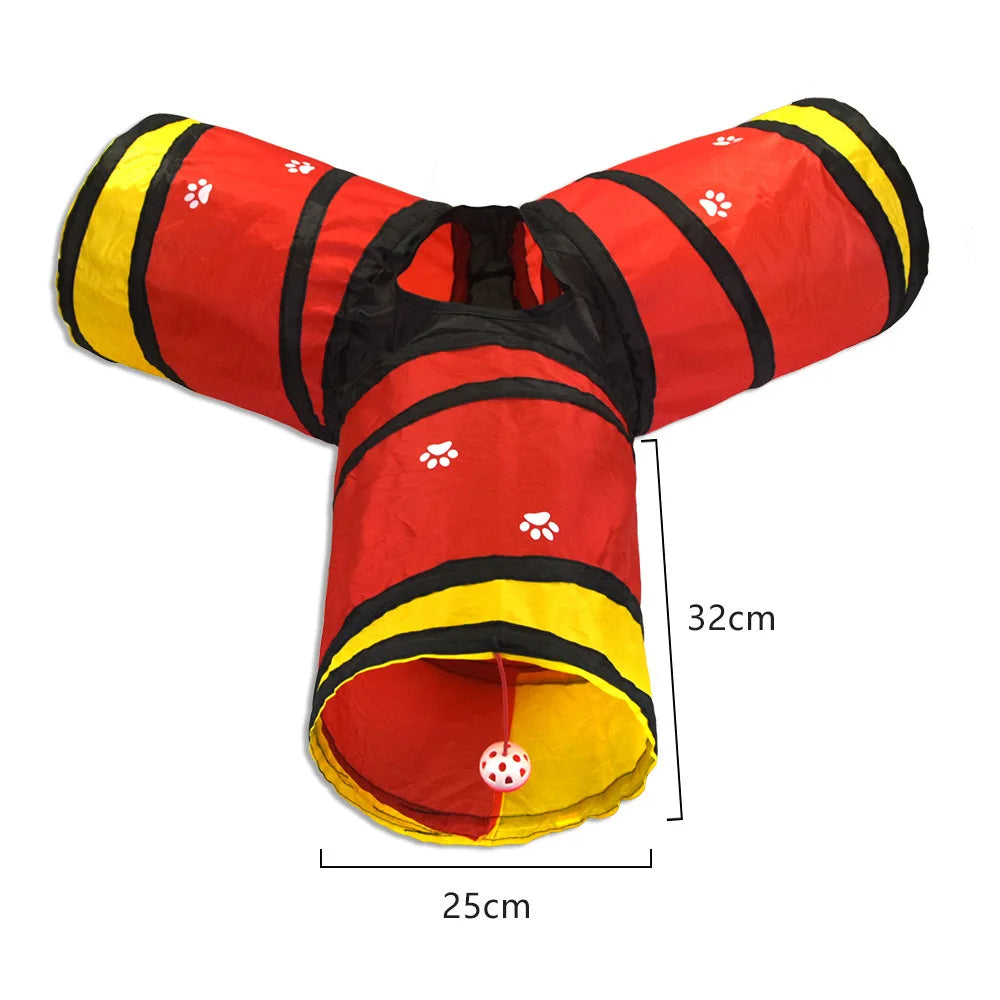 Foldable Cat Tunnel Toy | Collapsible Play Tunnel for Cats & Kittens