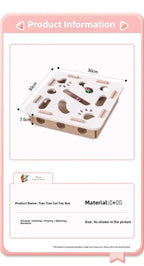 Interactive Cat Puzzle Box Toy | Felt Exercise & Entertainment for Indoor Cats