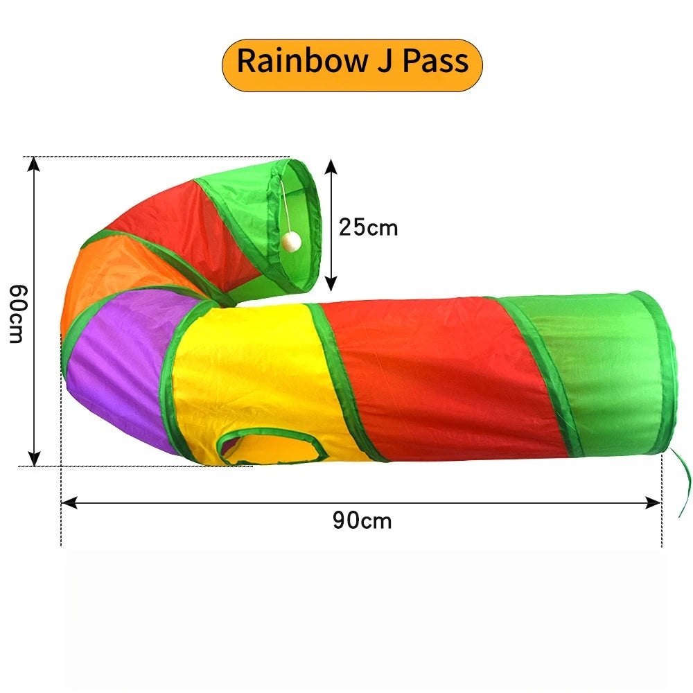 Foldable Cat Tunnel Toy | Collapsible Play Tunnel for Cats & Kittens