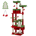 Large Multi-Level Cat Tree Tower | Indoor Cat Condo with Hammock & Scratching Posts
