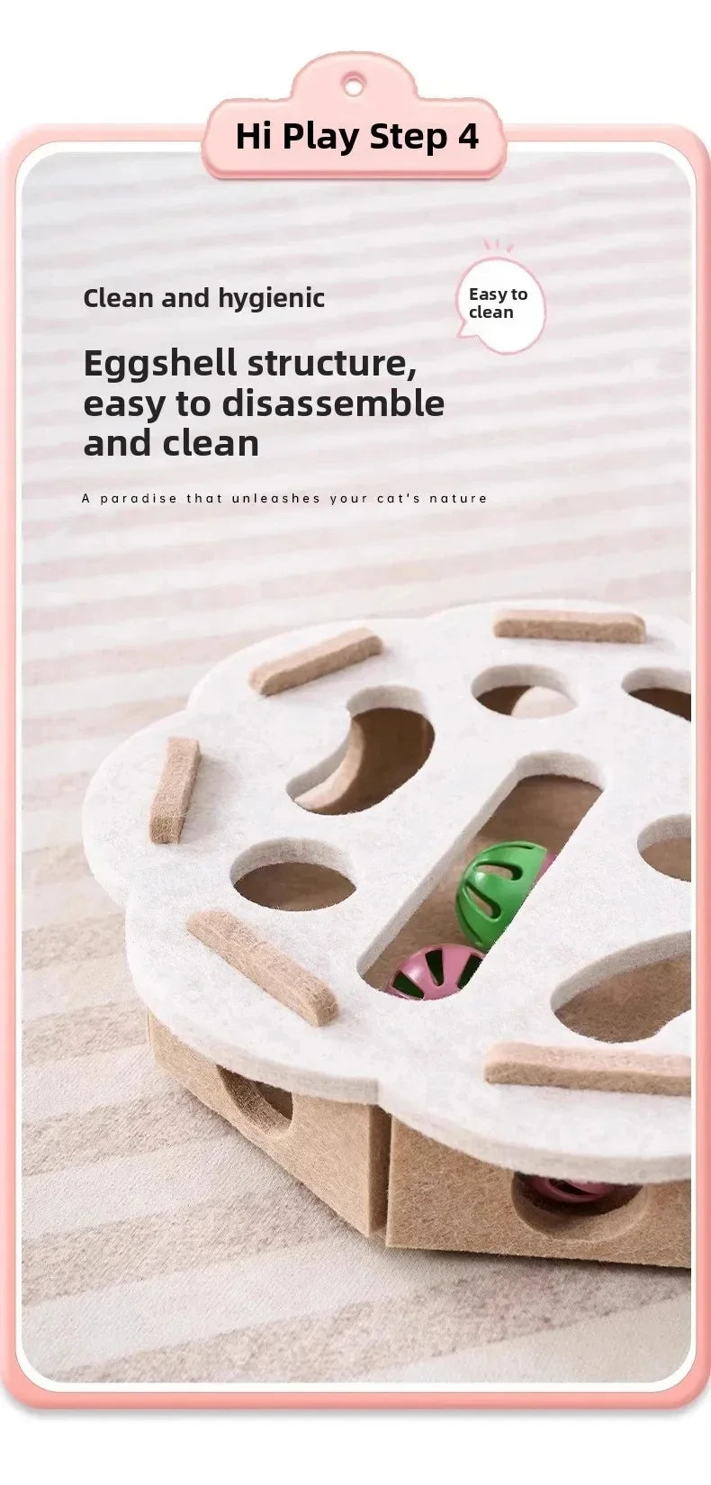 Interactive Cat Puzzle Box Toy | Felt Exercise & Entertainment for Indoor Cats