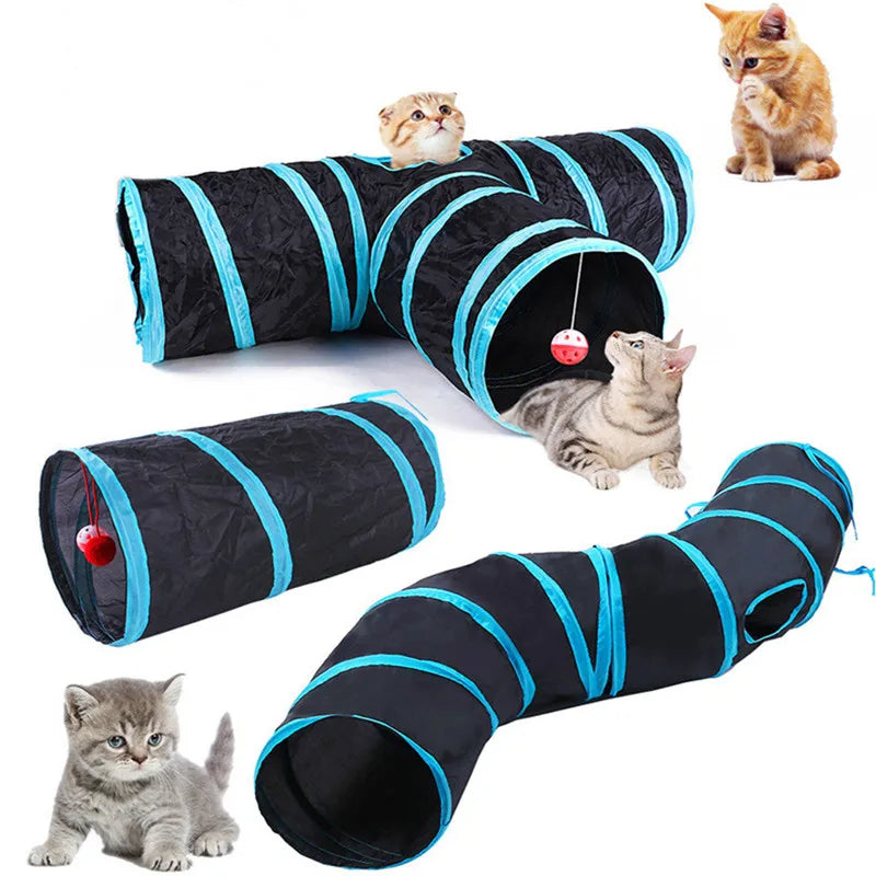 Foldable Cat Tunnel Toy | Collapsible Play Tunnel for Cats & Kittens