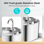 Stainless Steel Pet Water Fountain | Automatic Filtered Drinking Fountain for Cats & Dogs