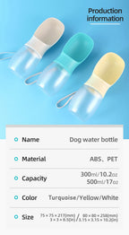 Portable Dog Water Bottle | Travel Drinking Bowl for Dogs & Cats