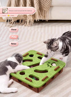 Interactive Cat Puzzle Box Toy | Felt Exercise & Entertainment for Indoor Cats