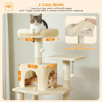 Large Multi-Level Cat Tree Tower | Indoor Cat Condo with Hammock & Scratching Posts