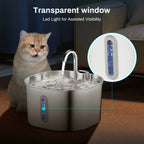 Stainless Steel Pet Water Fountain | Automatic Filtered Drinking Fountain for Cats & Dogs