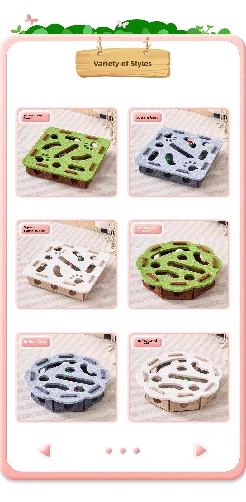 Interactive Cat Puzzle Box Toy | Felt Exercise & Entertainment for Indoor Cats