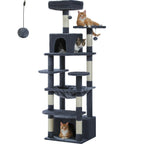 Large Multi-Level Cat Tree Tower | Indoor Cat Condo with Hammock & Scratching Posts