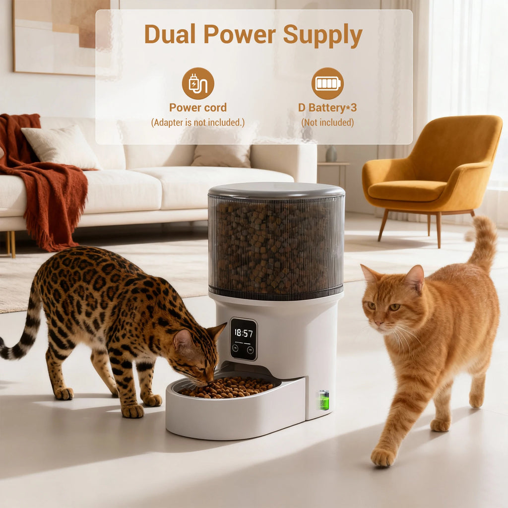 Programmable Automatic Pet Feeder | 4L Timer & Portion Control for Cats & Dogs