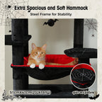 Large Multi-Level Cat Tree Tower | Indoor Cat Condo with Hammock & Scratching Posts