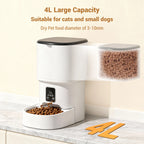Programmable Automatic Pet Feeder | 4L Timer & Portion Control for Cats & Dogs