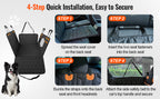 Dog Car Seat Cover & Back Seat Extender | Waterproof Hammock with Mesh Window