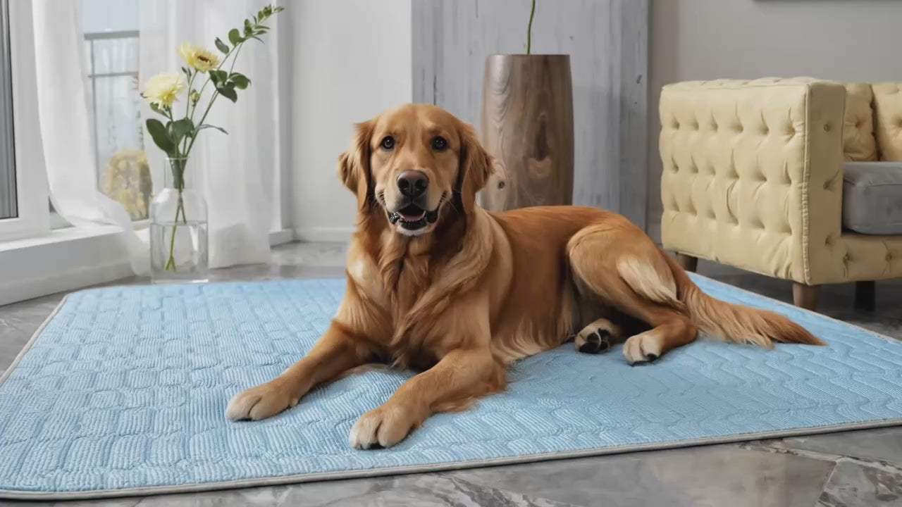 Premium Self-Cooling Ice Silk Pet Mat | Dogs & Cats Summer Cooling Pad